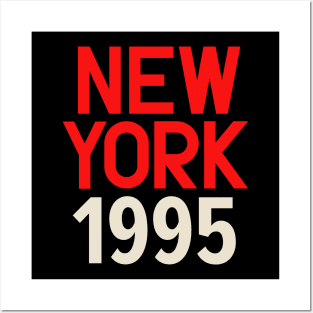 Iconic New York Birth Year Series: Timeless Typography - New York 1995 Posters and Art
